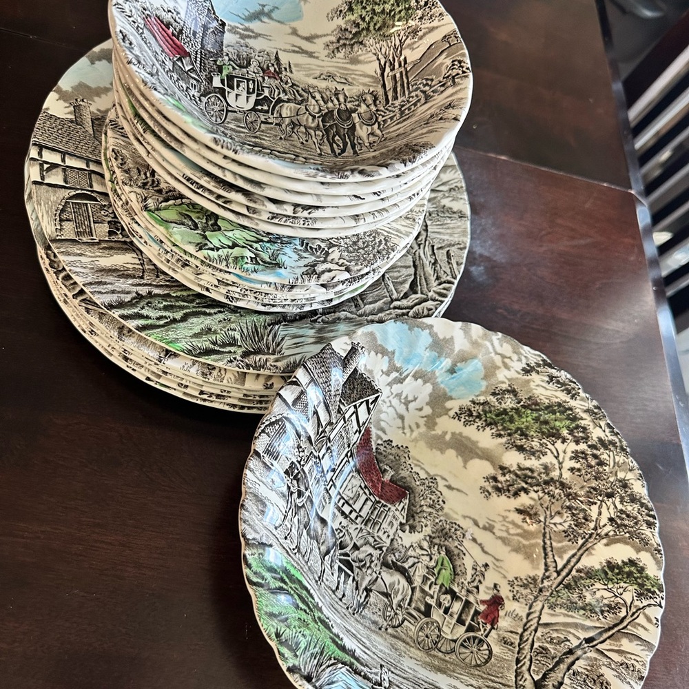 Staffordshire Myott Royal Mail Dinnerware Set